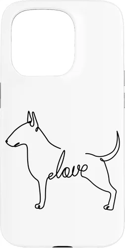 Vista 14 de Bull Terrier Love Bully Dog Love Single Line Art Sketch Case for iPhone 17