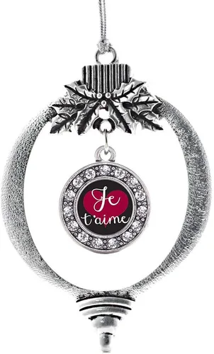 Vista 413 de Inspired Silver - Adorno de cromosoma 21 con dije de círculo de plata con joyas de circonita cúbica