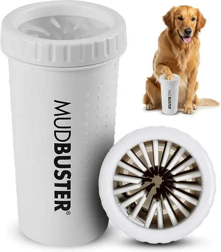 Vista 20 de Dexas MudBuster Limpiador Portátil de Patas de Perro - Calidad Premium, Azul, Tamaño Pequeño para Suministros y Accesorios para Mascotas