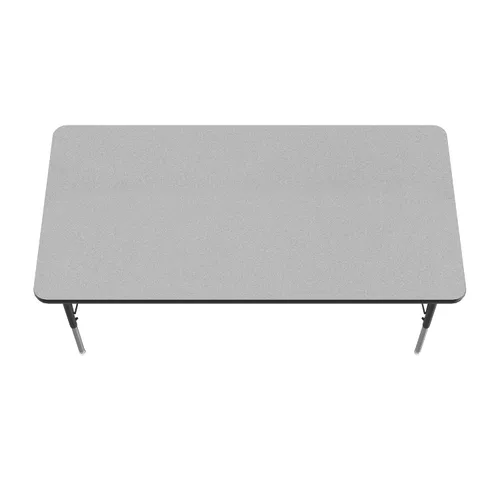 Vista 13 de Correll - Mesa de actividades rectangular Econoline de 30 x 60 pulgadas, parte superior de melamina de granito gris, altura ajustable
