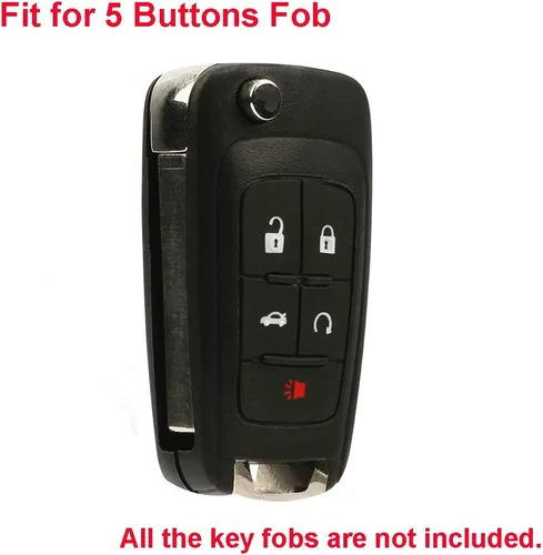 Vista 8 de LemSa 2 piezas de silicona 5 botones Flip Key Fob Cover Remote Keyless Entry Bag para Chevrolet Camaro Cruze Equinox Malibu SS Sonic Spark Volt Aveo