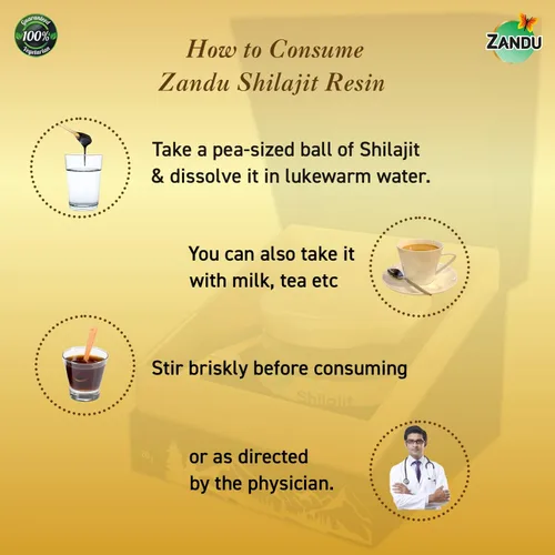 Vista 4 de Zandu Resina Shilajit del Himalaya Suplemento natural a base de plantas para energía, fuerza y rendimiento físico Apoya el estilo de vida activo