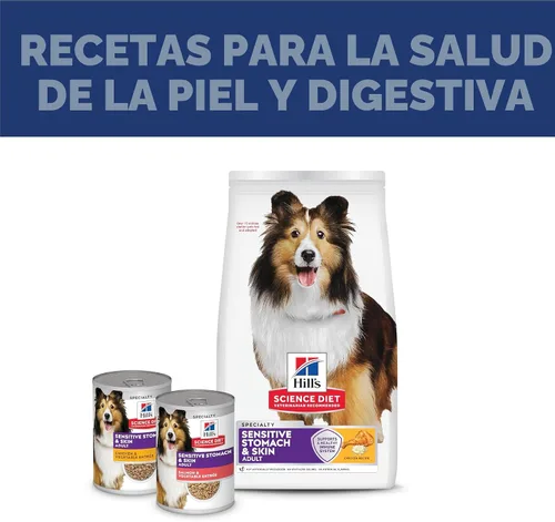 Vista 10 de Hill's Science Diet comida para perros adultos, estómago sensible y piel seca, Regular #1 recomendado por veterinarios, fórmula para adultos