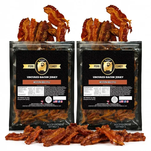 Vista 10 de Tocino Ahumado de Manzano Ahumado en Tiras – Dulce, Ahumado e Irresistiblemente Delicioso Manjar Gourmet Hecho con 100% Tocino Real No Curado