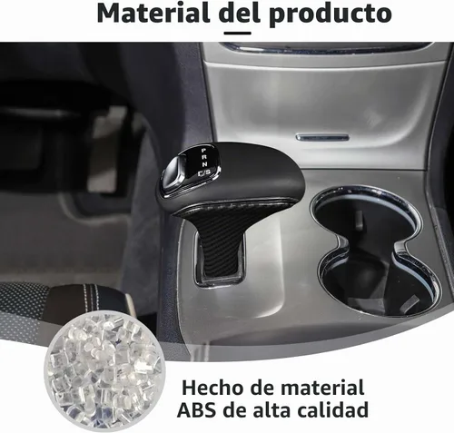 Vista 7 de JWWY Cubiertas para perillas de cambio Compatible con accesorios para Jeep Grand Cherokee 2014-2015 2 piezas Fibra de carbono