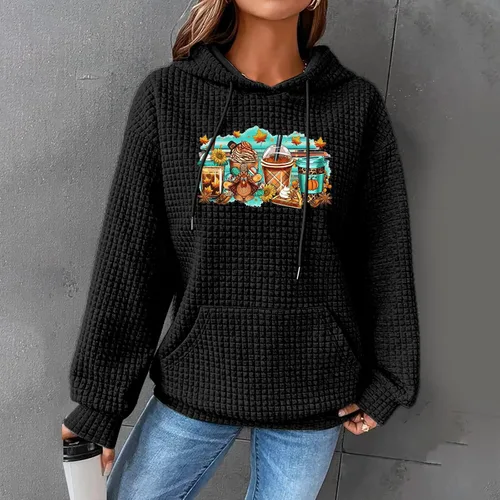 Vista 59 de SHAOBGE Sudaderas con capucha de gran tamaño para mujer, sudaderas con capucha para entrenamiento, suéteres casuales y cómodos trajes de moda