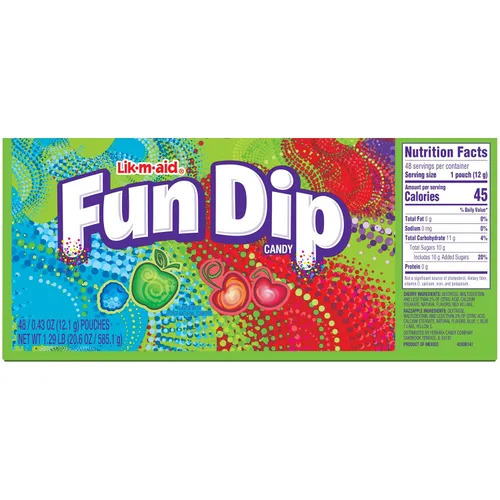 Vista 7 de Wonka Fun Dip, paquete de fiesta de sabores surtidos, paquetes de 0.43 onzas (48 unidades)