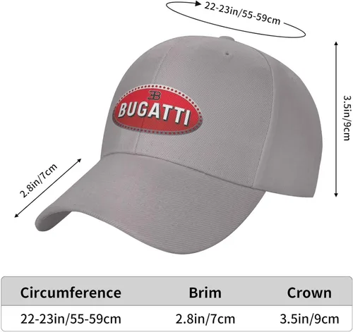 Vista 5 de AVOJEE Bugatti-Logo- Gorras de béisbol ajustables a la moda con protección UV unisex