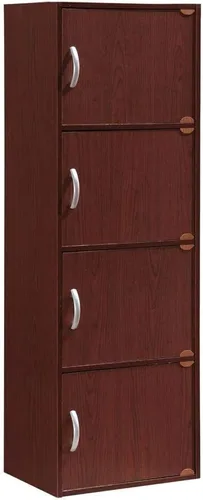 Vista 9 de Hodedah Import - Estante con 4 compartimientos., Material Reciclado, Negro