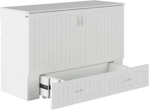 Vista 11 de AFI, Southampton Murphy - Baúl de cama Queen con colchón y cajón de 6 pulgadas, color blanco