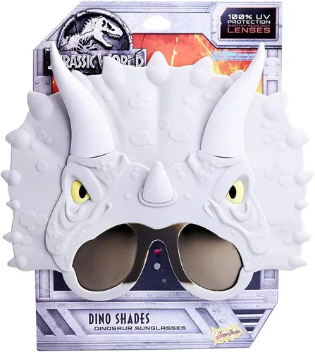 Vista 2 de Sunstaches Jurassic World Triceratops disfraz de gafas de sol talla única