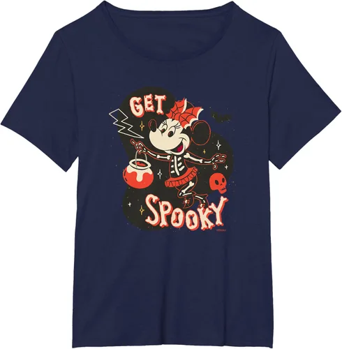 Vista 20 de Disney Disfraz de esqueleto de Minnie Mouse para Halloween, camiseta espeluznante Negro