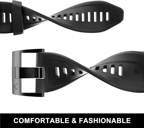 Vista 4 de OVERSTEP - Correa de reloj compatible con Garmin Fenix 7/Fenix 6/Fenix 5 22mm Width Soft Silicone Watch Strap for Garmin Fenix 5/Fenix 5