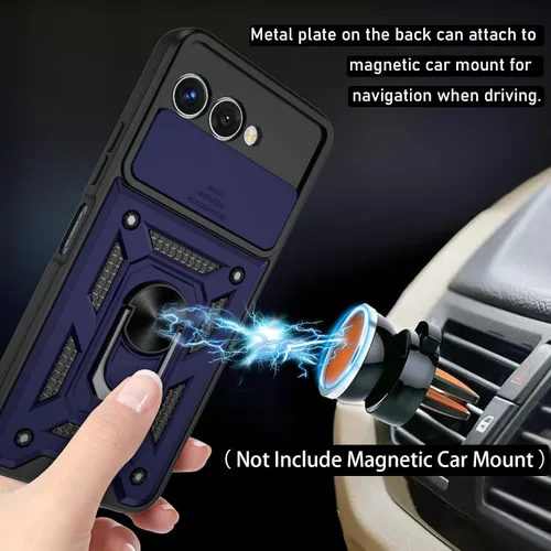 Vista 4 de Funda para Galaxy S6 Edge Plus, S6 Edge + con [3X protector de pantalla suave HD], soporte de anillo integrado y soporte magnético para automóvil, a