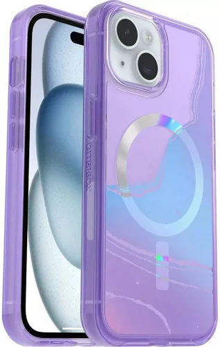 Vista 27 de OtterBox Funda Serie Symmetry+ para iPhone 16e, iPhone 15, iPhone 14 y iPhone 13 (SOLAMENTE), Se Acopla a MagSafe, Ultra-Elegante, Bordes Elevados