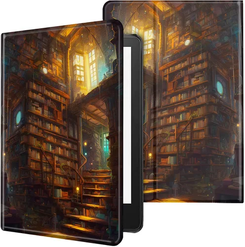 Vista 24 de Funda para tablet Kindle Fire 7 2019/2017 lanzamiento 9ª/7ª generación 7 pulgadas, ligera, protectora de piel sintética, cubierta inteligente