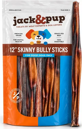 Vista 9 de Jack&Pup - Palitos trenzados de 6 pulgadas (paquete de 5) palitos gruesos de larga duración para perros medianos a grandes y masticadores agresivos