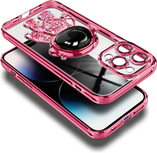 Vista 4 de NGB Supremacy Funda compatible con iPhone 13 Pro Max (6.7 pulgadas) con protector de pantalla de vidrio templado/correa para la muñeca, purpurina