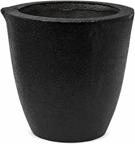 Vista 8 de Crisoles de grafito de arcilla #2.2-4.4 lbs Premium Black Foundry Cup Horno Antorcha Fundición Fundición Refinación para oro. También ideal