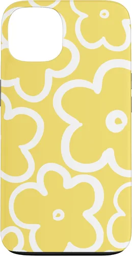 Vista 7 de iPhone 16 Cute Flower Pattern Wildflower Lemon Yellow and White Floral Case