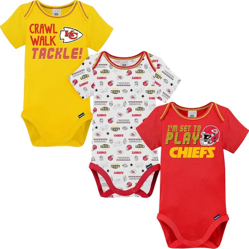 Vista 25 de Gerber - Mameluco unisex de manga corta para bebé, equipo de la NFL, paquete de 3