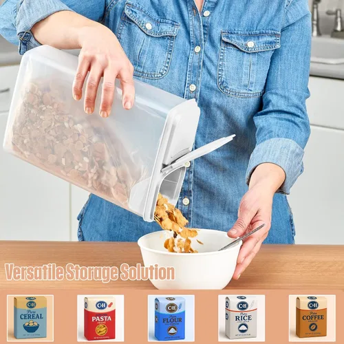 Vista 2 de Buddeez Contenedor de cereales multiusos – Contenedor de almacenamiento de cereales de 4 cuartos de galón, recipiente grande para cereales