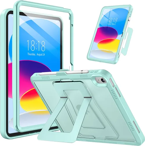 Vista 17 de DTTO Funda para iPad (A16) 11ª generación de 11 pulgadas 2025, funda para iPad de 10ª generación, soporte ajustable para vertical/paisaje, protector