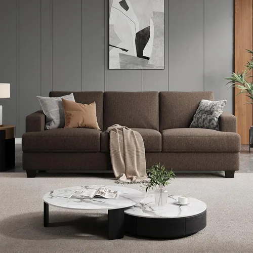 Vista 12 de COPIAE Sofá de 89 pulgadas con asientos extra profundos de gran tamaño, sofá de 3 plazas para sala de estar, sofá y sofá moderno, cómodos