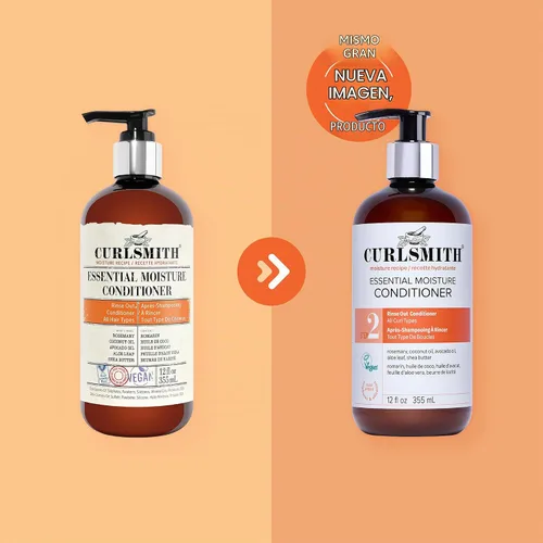 Vista 6 de CURLSMITH Essential Moisture Conditioner - Hydrating Conditioner for Curly Hair, Lightweight and Softening, For All Curl Types, Vegan & Cruelty Free