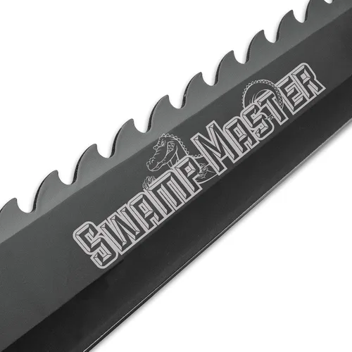 Vista 5 de Swamp Master Machete Knife Funda incluida Hoja de acero inoxidable Mango de TPU texturizado Cordón Longitud total de 24 pulgadas
