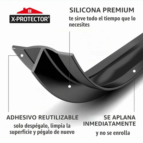 Vista 3 de Cubierta de Silicona para Huecos de Estufa X-Protector – Protector de 50" x 1" Entre Estufa y Mostrador – Relleno Autoadhesivo Premium para Huecos