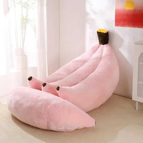 Vista 9 de Sofá de frijoles con otomana IEVENW en forma de banana, sofá de piso con reposapiés, cómodo sofá cama convertible para adultos, sofá de felpa
