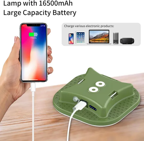 Vista 4 de Linterna de camping recargable, luz LED inteligente con control Bluetooth por la aplicación Tuya, sincronización de música RGB LED luces de camping