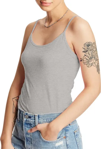 Vista 4 de Hanes - Cami de algodón elástico para mujer con sostén integrado