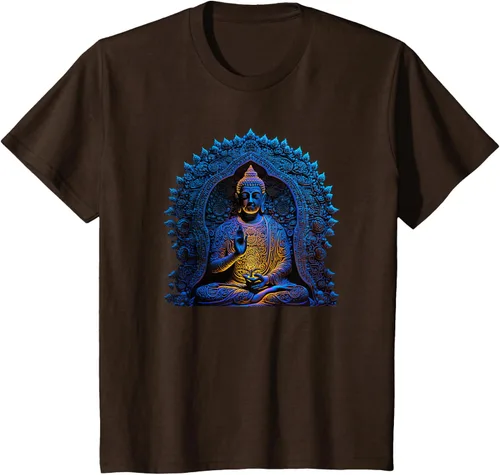 Vista 35 de Estatua de Buda Yoga Budismo Zen Buddhism Meditation T-Shirt Negro