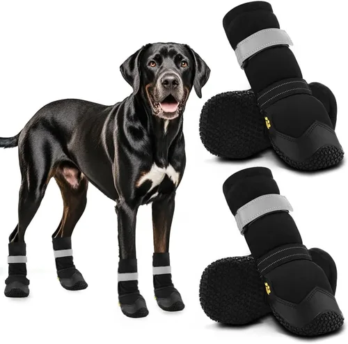 Vista 8 de Hcpet - Zapatos para perros, para perros grandes, botines transpirables para perros pequeños y medianos, botas antideslizantes para perros