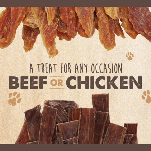 Vista 9 de Mighty Paw Naturals Chicken Jerky Dog Treats Cecina de pollo para razas pequeñas, medianas y grandes. Golosinas naturales para perros. Golosinas