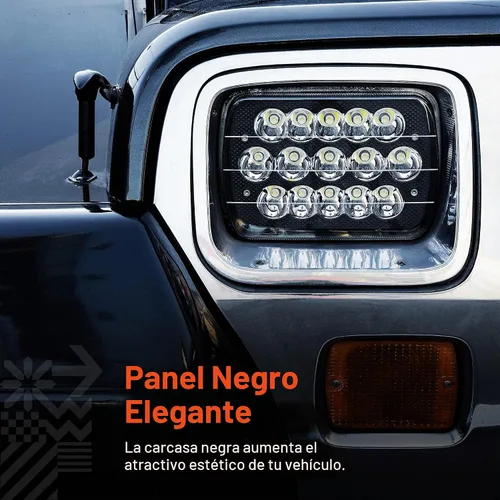 Vista 2 de Bombilla led universal de 7" x 6", 45 vatios, para enchufar y utilizar, eficiencia energética, resistente, faro delantero cuadrado o rectangular