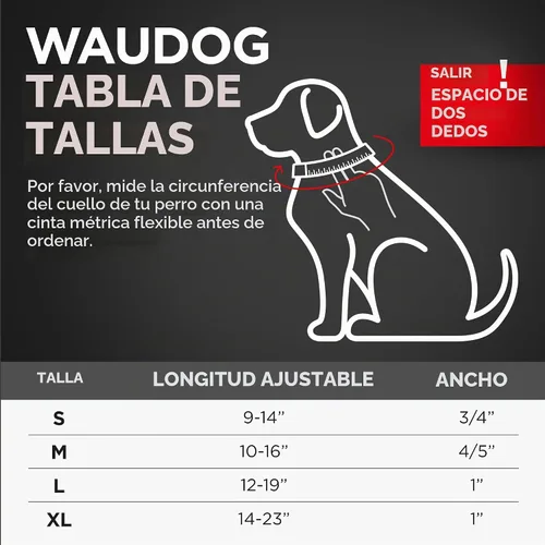 Vista 6 de WAUDOG Collar de nailon para perros – Collar ajustable para perros grandes, pequeños y medianos – Collares de cachorros para perros de razas grandes