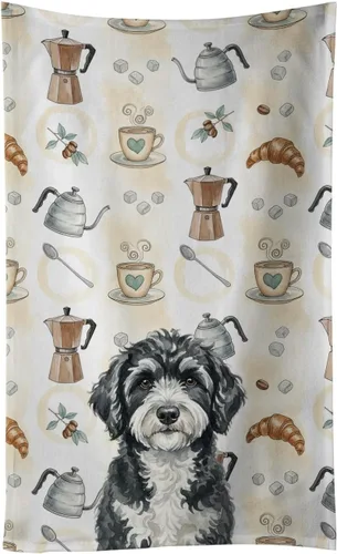 Vista 289 de Caroline's Treasures Afghan Hound - Toalla de cocina para barra de café, terciopelo frontal y lazo de algodón, lavable a máquina Sabueso afgano