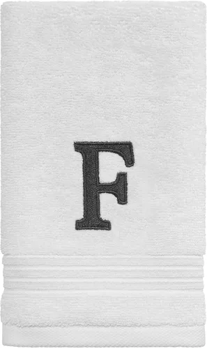 Vista 11 de Avanti Linens - Toalla de dedos, algodón suave y absorbente, decoración de baño bordada (colección de monogramas, inicial G)