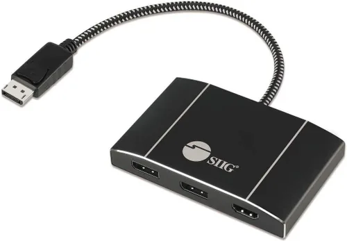 Vista 15 de SIIG - Divisor DisplayPort para monitores duales, DisplayPort 1.2 a 2 HDMI MST Hub divisor de video, monitor en cadena DisplayPort margarita,