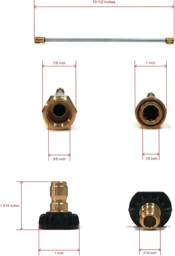 Vista 3 de Kit completo de repuestos para Limpiador a presión con atomizador Honda Excell & Troybilt Para lavadoras a presión de potencia compatibles