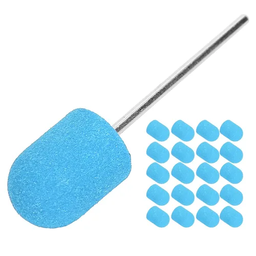 Vista 5 de Brocas de taladro de uñas, banda de lijado de uñas, broca para manicura, pedicura, pulido de uñas, rebabas, uso en salón de belleza, juego de lijado