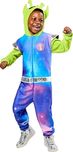 Vista 9 de Rubies Comfywear Hooded Jumpsuit for Kids, Unisex Kids Costume