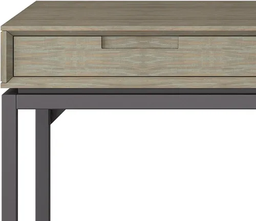 Vista 6 de SIMPLIHOME Escritorio de madera maciza Banting de 72 pulgadas de ancho en Distressed Grey