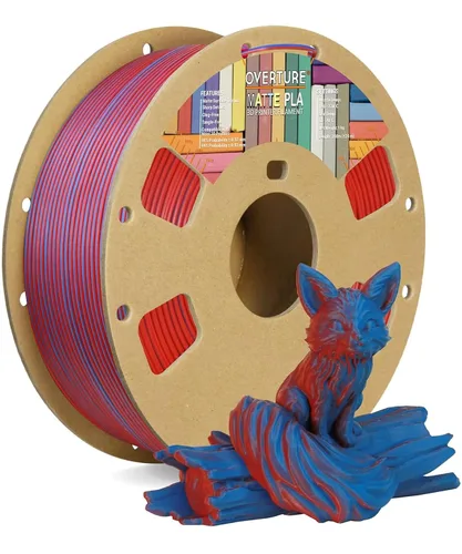 Vista 52 de OVERTURE - Filamento de fibra de carbono PLA para impresora 3D de 1.75 mm, carrete de cartón PLA de 2.2 libras, precisión dimensional +/- 0.02 mm
