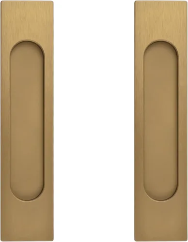 Vista 31 de MOROBOR Tiradores de puerta corredera ovalados autoadhesivos de 7.087 in, 2 manijas de aleación de aluminio sin perforaciones para puertas Bronce