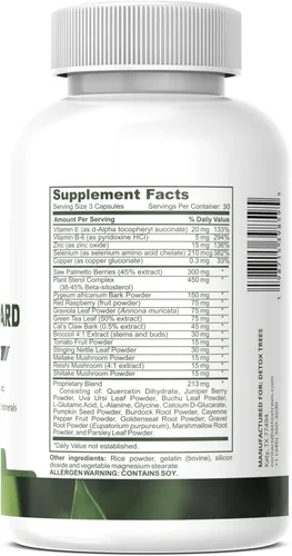 Vista 2 de Suplemento de próstata para hombres - Saw Palmetto, Pygeum Africanum, Beta Sitosterol, Zinc - Flujo urinario y apoyo para el control de la vejiga