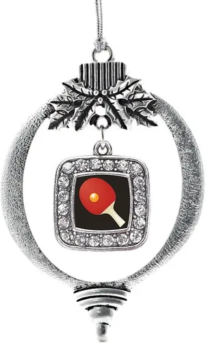 Vista 94 de Inspired Silver - Bon Voyage Cruise Ship Charm Ornamento – Adornos navideños cuadrados de plata con joyas de circonita cúbica